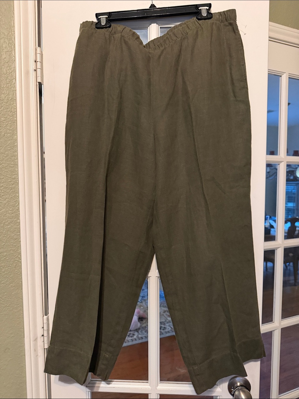 J. Jill Olive Green Cropped Wide-Leg Pants